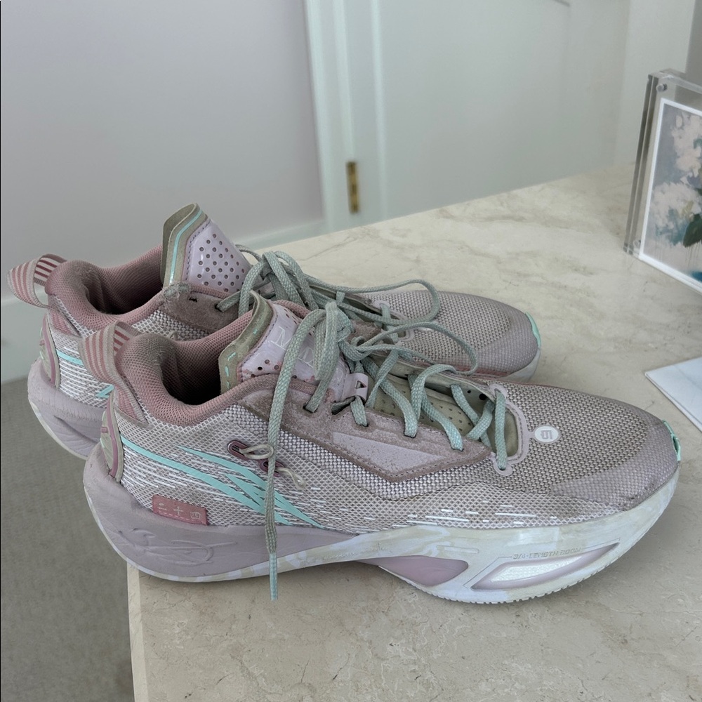 Stylish Pink and Mint court shoes